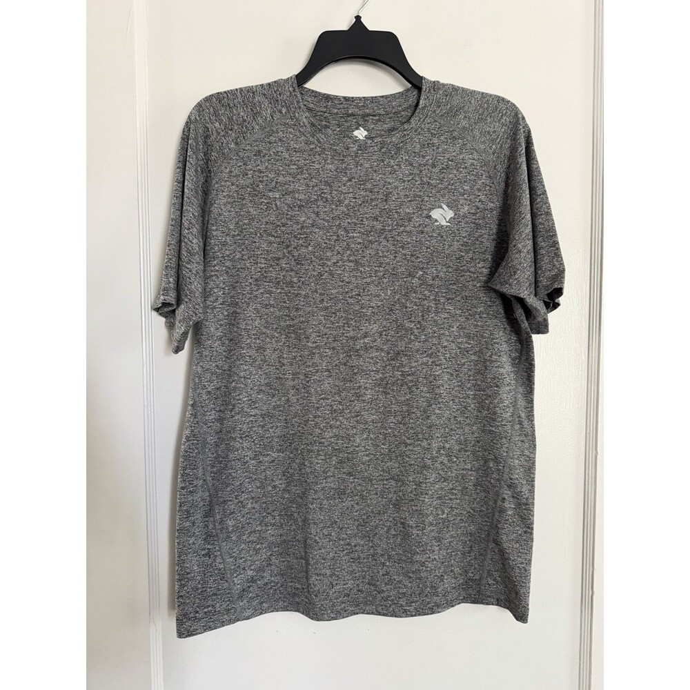 Rabbit EZ Tee Mens Medium Charcoal Heather Running Performance T Shirt Stretch